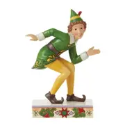 Enesco Elf by Jim Shore Smiling is my Favourite (Buddy in Crouching Pose Figurine) (14.5cm)