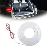 Dynamic Flowing Car Trunk Light Strip, Waterproof Flexible Silicone LED Car Lights Interior, Flowing Light Strip for SUV Trunks (White Light,4M)
