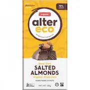 Alter Eco Vegan Organic Chocolate 80g - Dark Salted Almonds