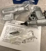 O.S.Max 40LA (OS 40 LA) Nitro Engine w/Muffler 13381, RC Airplane - Silver