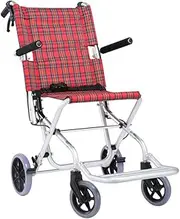 Wheelchair Aluminum Transport Wheelchair Transport with Handbrakes and Seat Belt Folding Transport Chair for Adults Up to 330 Lbs Transport Chair