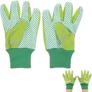 Gardening Gloves,1 Pair Yard Work Glove Rubber Coated Garden Gloves for Girls Boys Youth Outdoor Cut Resistant Multi-purpose Work Gloves Breathable Comfortable for Outdoor Activities