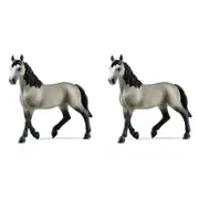 2x Schleich 5.9'' Selle Francais Mare Animal Action Figure Kids/Child Toy 3-8y
