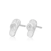 8PCS Silver plating Flip Flop Stud Earrings Fashion Small Ear Hoops Geometric Jewelry