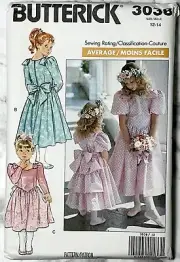 Butterick Pattern Girl's Dress 3038 size 12-14 Uncut Complete Wedding Easter