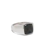 [Tom Wood] Tom Wood Kay Larvikite Ring 48 EU SILVER/BLUE