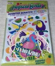 NEW Ooly Tropical Birds Bird Pineapple Scented Scratch & Sniff Sticker