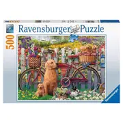 500pc Ravensburger Cute Dogs In The Garden Family Jigsaw Puzzle Set
