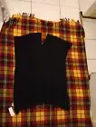 NWT $128 Eileen Fisher V-Neck Organic Cotton Lofty Gauze Caftan Sz L BLACK SCARF