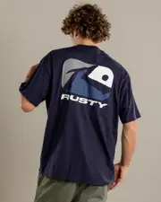 [Rusty] Rusty Men's Phenom T-Shirt in Navy Blue Size Small S Navy Blue