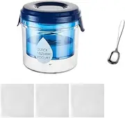 MTSDM Yogurt Strainer, 4.8x5.4 Inch Greek Yogurt Strainer with Lid Scoop and Strainer Bag Yogurt Filter Homemade Reusable Fine Mesh Cloth Multipurpose Clear Juice Filter Cheese Yogurt Whey Separator