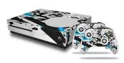 Skin for XBOX One S Console Controller Baja 0018 Blue Medium Vinyl Decal