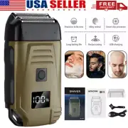Men's Electric Shaver Trimmer Razor USB Recharge Hair Beard Shaving Machine LCD