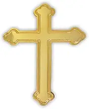[PinMart] Gold Plated Ornate Cross Religious Lapel Pin