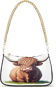 [RPLIFE] Cute Highland Cow Cute Clutch Purses for Women, Cute Purse, Cute Highland Cow 1, One Size