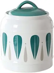 TYMYYS/Cookie Jars For Kitchen Counter, Flour And Sugar Containers Ceramic, Kitchen Canisters For Countertop, Ceramic Airtight Jar-green-750ml/26.5oz