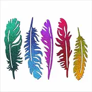 XMZZMX Combination Feathers Hollow Metal Cutting Dies for Card Making, Paper Embossing Die Cuts Kit Templates, Storage Pockets Supplies, Photo Frame Album DIY Scrapbooking Stencils Sets
