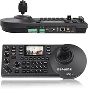 FoMaKo NDI PTZ Camera Controller for NDI Cameras, with 3 inch LCD Screen Preview, Supports IP PoE Visca Over IP PELCO-D/P RS232 RS485, for YouTube vMix OBS Live Streaming, KC608N