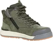[Hard Yakka] Men's 3056 Lace-Up Side Zip Steel Toe Safety Boot, Olive, 6 AU/7 US