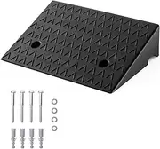 Rubber Kerb Ramps, Portable Threshold Ramp, Nonslip Steps Rises Curb Ramps for Driveway, Sidewalk, Car, Motorcycle, Bike and Scooter (1pcs)(48 x 42 x 11.5cm)