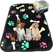 YZHDUXIU 1 Pack 3 Waterproof Dog Blanket for Small Dogs, Washable Pet Blankets with Double -Sided Soft Flannel Fleece, Reusable Puppy Pads for Dog Bed & Couch (M (30x20 inch))