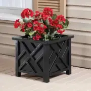 Classic Chippendale-Style Lattice Pattern Porch Patio Home Garden Planter