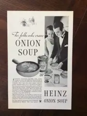 1934 vintage original Print ad Heinz Onion Soup For Folks Who Crave
