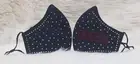 2 Pack Queen Diamond Rhinestone Face Masks 3 layers