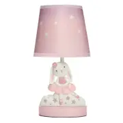 Tiny Dancer Bunny & Stars Pink Nursery Lamp with Shade & Bulb Lamb & Ivy Baby