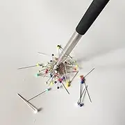 Bequilter Needle Stick and Pin Retriever Telescoping Magnetic Pickup Tool Extends to 39”