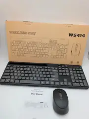 Soueto Wireless Keyboard & Mouse 2.4G USB Built-In Phone Holder Silent Click