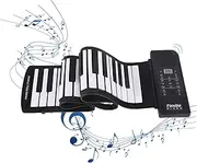 Roll-up Piano Portable 61 Keys (C3~C8) Standard Soft Silicone Piano with Flexible Electronic Keyboard