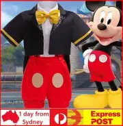 Boys 3 Pieces Mickey Mouse Costume Party Birthday Shirt Set Book Week 1-7Years
