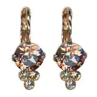 Mariana Earrings Stunning Lt Smoked Topaz & Golden Shadow Austrian Crystals E...