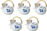 Set of 5 Manryo U No. 4 Earthen Bottle [5.9 x 3.9 inches (12.5 x 10 cm), 23.6 fl oz (600 cc)] | Arita Yaki Pot, Setomonohonpo