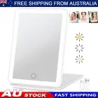 LED Travel Makeup Mirror 3 Color Light Rechargeable Dimmable Touch Beauty Mirror