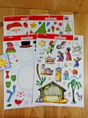 Christmas Build a Cling Static Window Decor One Sheet You Choose One