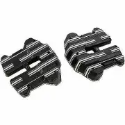 Arlen Ness Black Machined 10 Gauge Rocker Box Top Covers Set for Harley M8 17-20