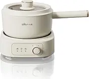 Electric Hot Pot, 2.5L Shabu Shabu Hot Pot Electric Non-Stick Split Hot Pot for Family Cooking Party, Multi-Function Ramen Cooker, Oatmeal, Steak, Camping Pot