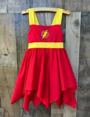 Flash Costume- Superhero Halloween Girl Costume- Superhero Dress