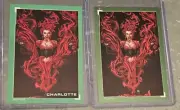 Two KICKSTARTER Grimm Universe trading cards MIKE KROME- CHARLOTTE - w/Foil