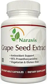 Grape Seed Extract - 400 mg - 120 Veggie Capsules - 95% Proanthocyanidins - All Natural - Non-GMO Antioxidant Supplement
