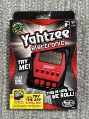Vintage 1995 Yahtzee Electronic Handheld Game Milton Bradley Black Tested