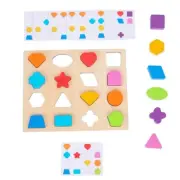 Learning Wooden Puzzle Toy Geometric Learning Color Matching Preschooler Toy