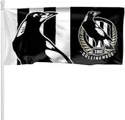Collingwood Magpies AFL Pole Flag Large 1800x900mm Licensed (Pole not Included)
