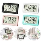 Digital Thermometer Humidity Meter Rooms Temperature Indoor LCD Hygromete Clock