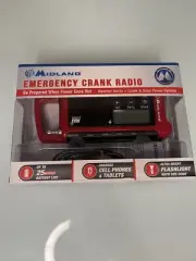 Midland Emergency Crank Radio Ultra Bright Flashlight Charges Phones And Tablets