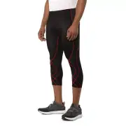 NWT CW-X Men's Stabilyx Joint Support 3/4 Compression Tight Black/Red Large