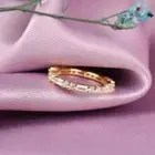 Full Eternity Sterling Silver Baguette & Round Cut Engagement Ring For Women