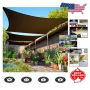 Customizable 12' x 16' Brown Shade Sail - Heavy Duty UV Protection for Patios